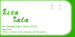 rita kala business card